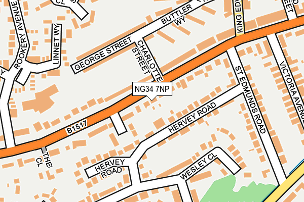 NG34 7NP map - OS OpenMap – Local (Ordnance Survey)