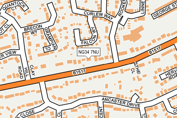 NG34 7NU map - OS OpenMap – Local (Ordnance Survey)