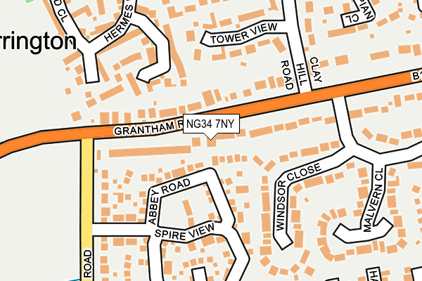 NG34 7NY map - OS OpenMap – Local (Ordnance Survey)