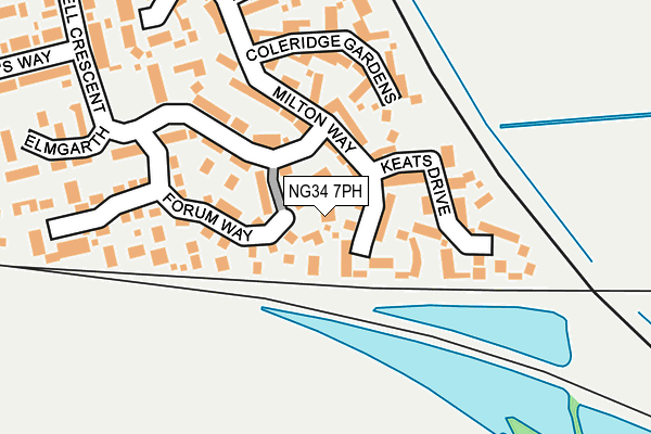 NG34 7PH map - OS OpenMap – Local (Ordnance Survey)