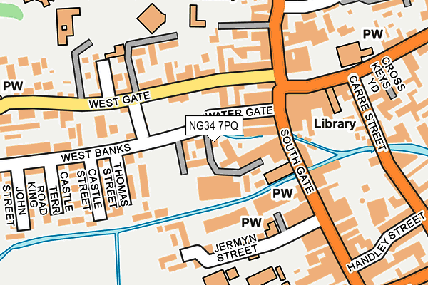 NG34 7PQ map - OS OpenMap – Local (Ordnance Survey)