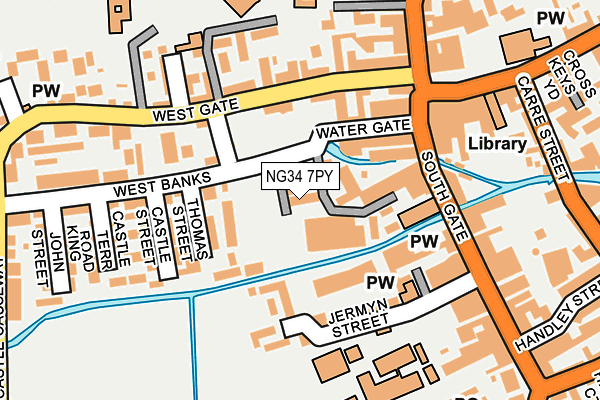 NG34 7PY map - OS OpenMap – Local (Ordnance Survey)