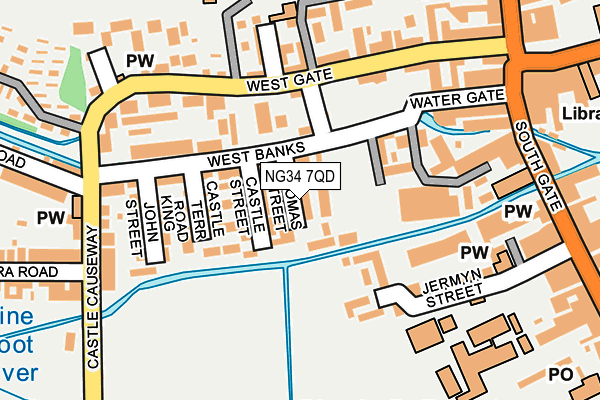 NG34 7QD map - OS OpenMap – Local (Ordnance Survey)