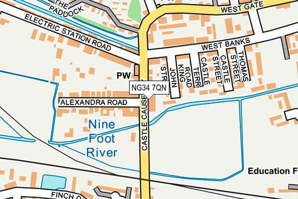 NG34 7QN map - OS OpenMap – Local (Ordnance Survey)