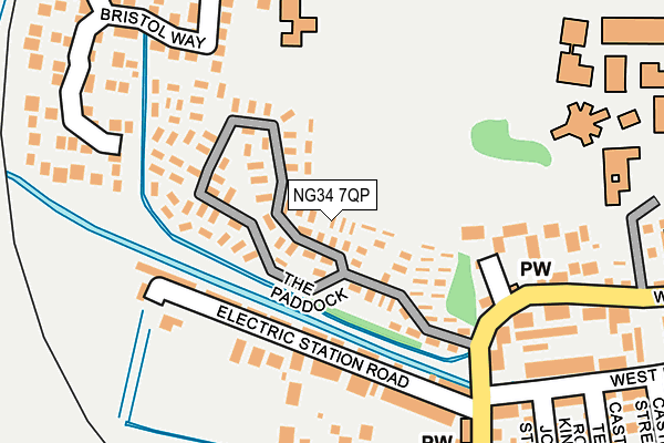 NG34 7QP map - OS OpenMap – Local (Ordnance Survey)