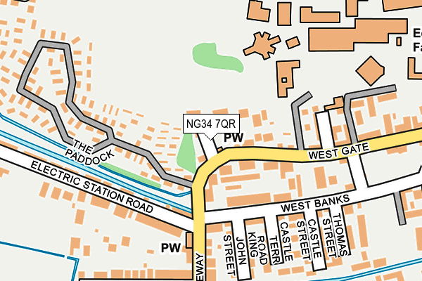 NG34 7QR map - OS OpenMap – Local (Ordnance Survey)