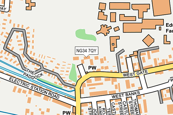 NG34 7QY map - OS OpenMap – Local (Ordnance Survey)