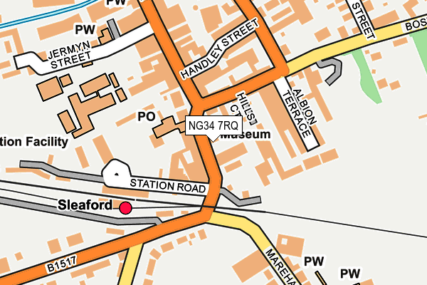 NG34 7RQ map - OS OpenMap – Local (Ordnance Survey)