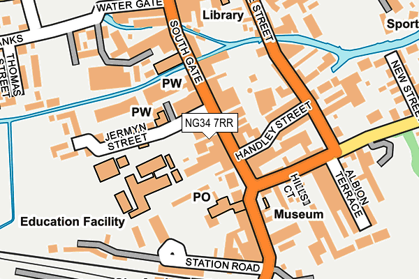 NG34 7RR map - OS OpenMap – Local (Ordnance Survey)