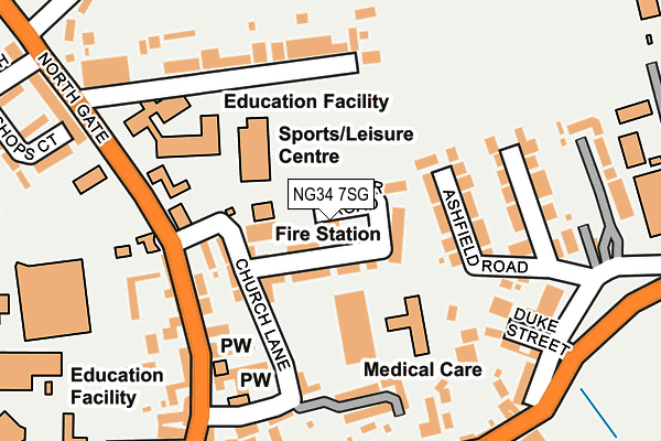 NG34 7SG map - OS OpenMap – Local (Ordnance Survey)