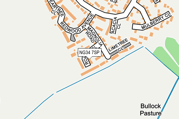 NG34 7SP map - OS OpenMap – Local (Ordnance Survey)