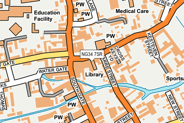 NG34 7SR map - OS OpenMap – Local (Ordnance Survey)