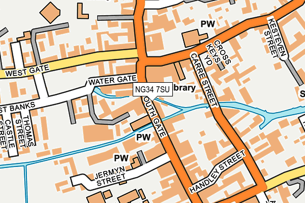 NG34 7SU map - OS OpenMap – Local (Ordnance Survey)