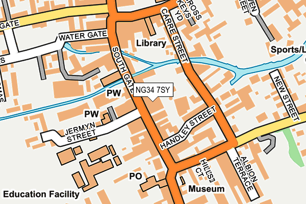 NG34 7SY map - OS OpenMap – Local (Ordnance Survey)