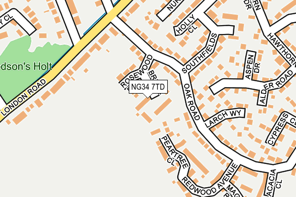 NG34 7TD map - OS OpenMap – Local (Ordnance Survey)