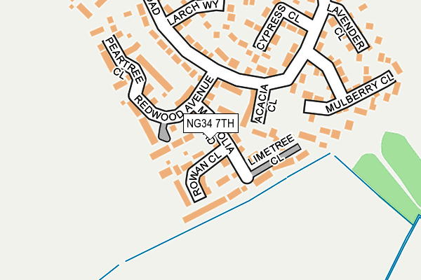 NG34 7TH map - OS OpenMap – Local (Ordnance Survey)