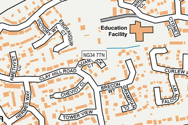 NG34 7TN map - OS OpenMap – Local (Ordnance Survey)