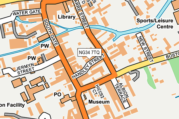 NG34 7TQ map - OS OpenMap – Local (Ordnance Survey)