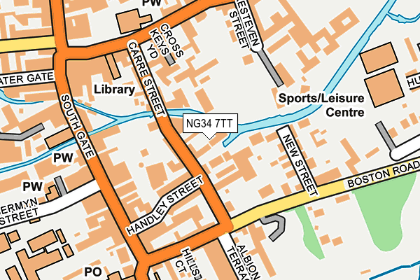 NG34 7TT map - OS OpenMap – Local (Ordnance Survey)