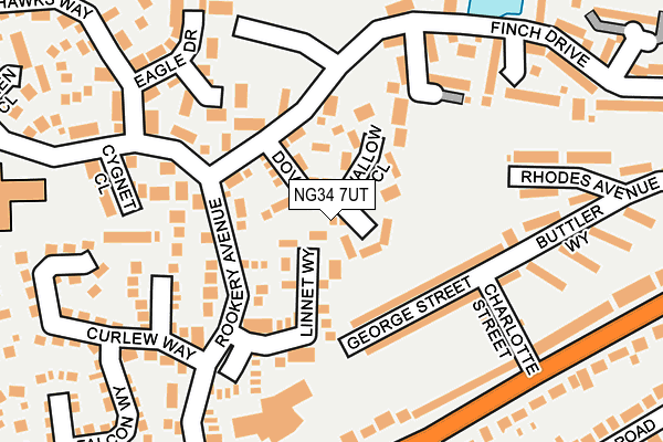 NG34 7UT map - OS OpenMap – Local (Ordnance Survey)