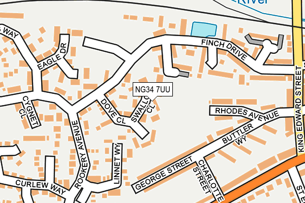 NG34 7UU map - OS OpenMap – Local (Ordnance Survey)
