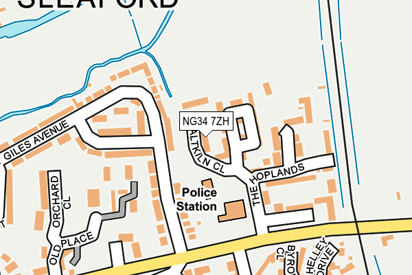 NG34 7ZH map - OS OpenMap – Local (Ordnance Survey)