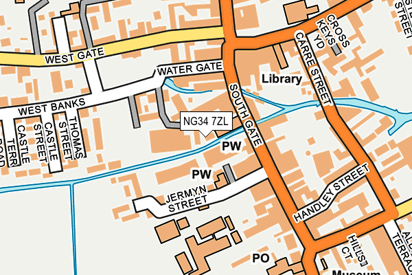 NG34 7ZL map - OS OpenMap – Local (Ordnance Survey)