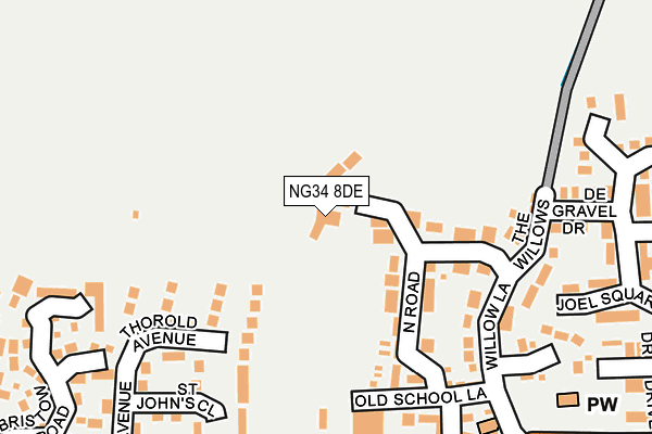 NG34 8DE map - OS OpenMap – Local (Ordnance Survey)