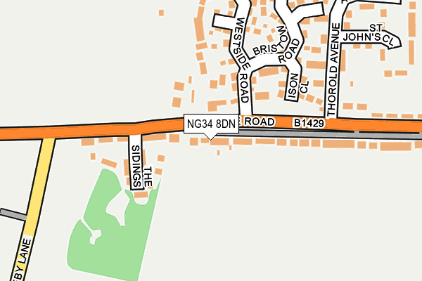 NG34 8DN map - OS OpenMap – Local (Ordnance Survey)