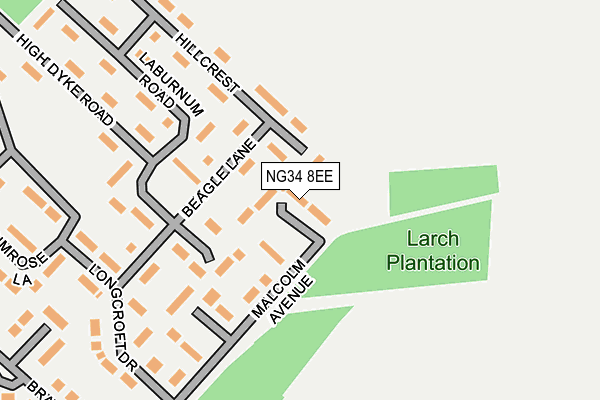 NG34 8EE map - OS OpenMap – Local (Ordnance Survey)
