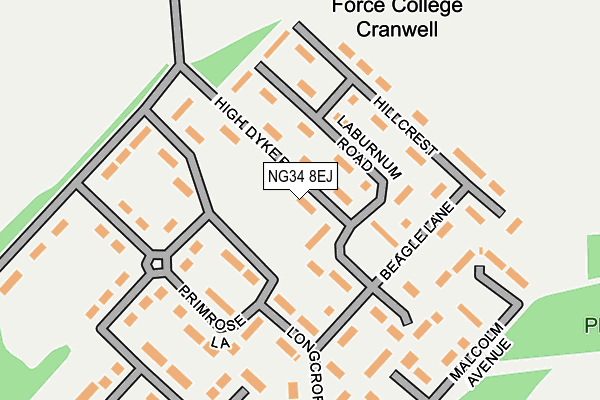 NG34 8EJ map - OS OpenMap – Local (Ordnance Survey)