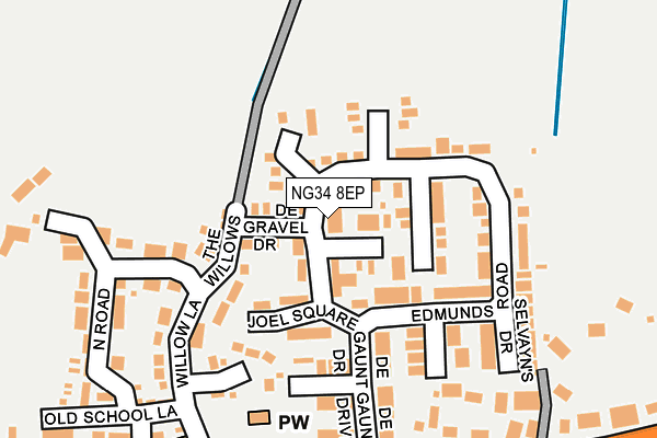 NG34 8EP map - OS OpenMap – Local (Ordnance Survey)