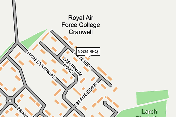 NG34 8EQ map - OS OpenMap – Local (Ordnance Survey)