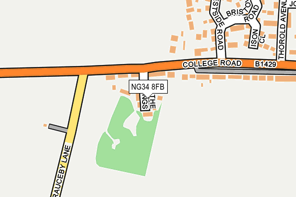 NG34 8FB map - OS OpenMap – Local (Ordnance Survey)