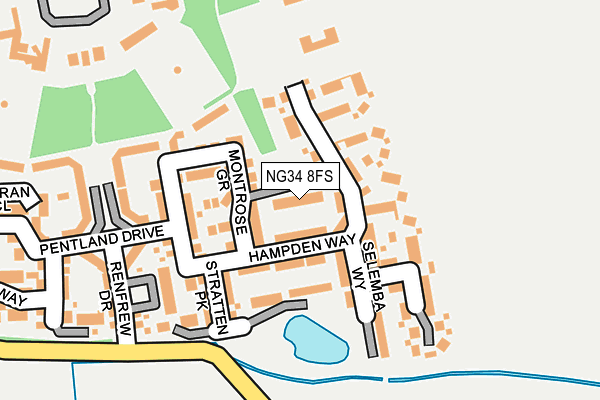 NG34 8FS map - OS OpenMap – Local (Ordnance Survey)