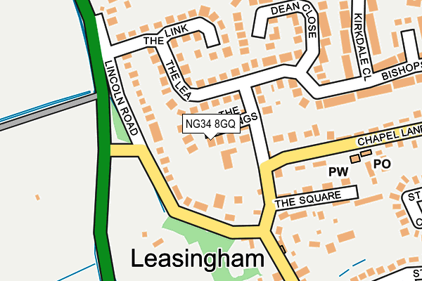NG34 8GQ map - OS OpenMap – Local (Ordnance Survey)