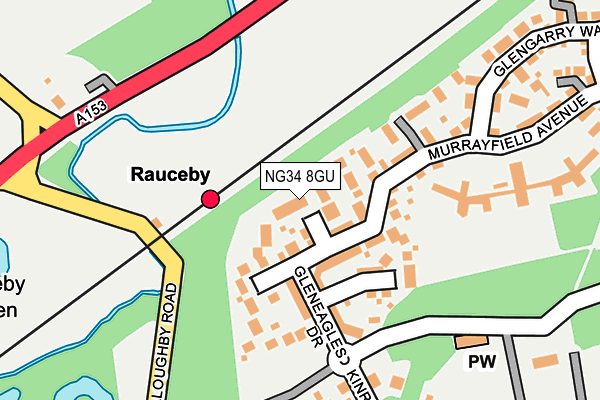 NG34 8GU map - OS OpenMap – Local (Ordnance Survey)