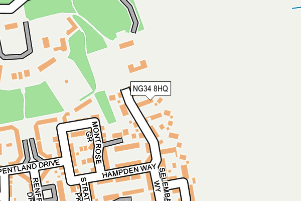NG34 8HQ map - OS OpenMap – Local (Ordnance Survey)