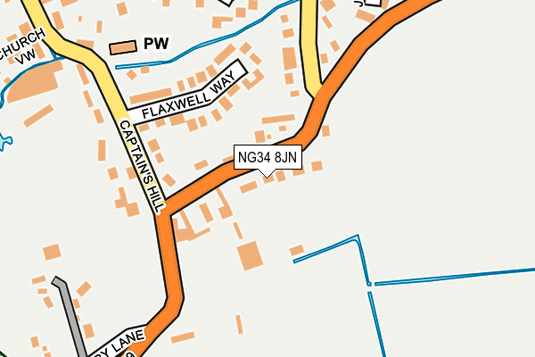 NG34 8JN map - OS OpenMap – Local (Ordnance Survey)