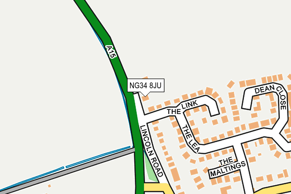 NG34 8JU map - OS OpenMap – Local (Ordnance Survey)