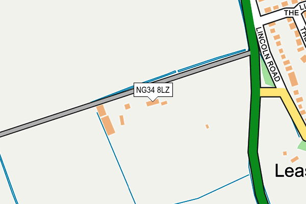 NG34 8LZ map - OS OpenMap – Local (Ordnance Survey)