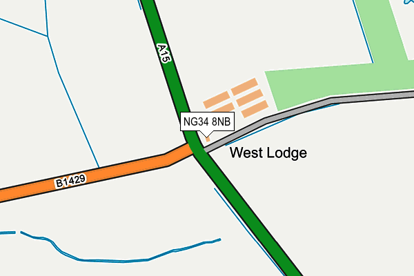 NG34 8NB map - OS OpenMap – Local (Ordnance Survey)