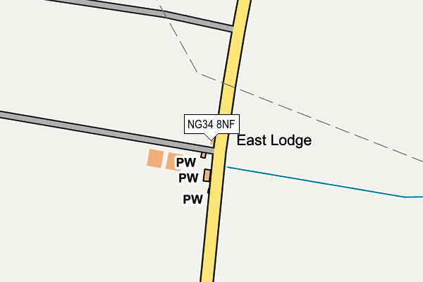 NG34 8NF map - OS OpenMap – Local (Ordnance Survey)