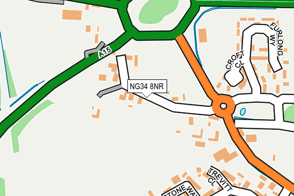 NG34 8NR map - OS OpenMap – Local (Ordnance Survey)