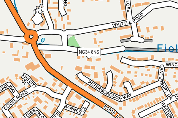 NG34 8NS map - OS OpenMap – Local (Ordnance Survey)