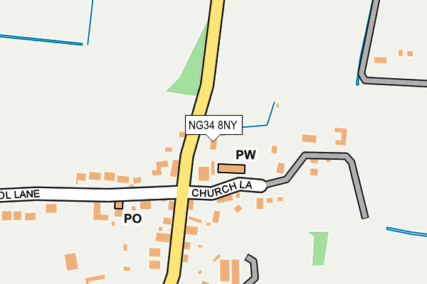 NG34 8NY map - OS OpenMap – Local (Ordnance Survey)