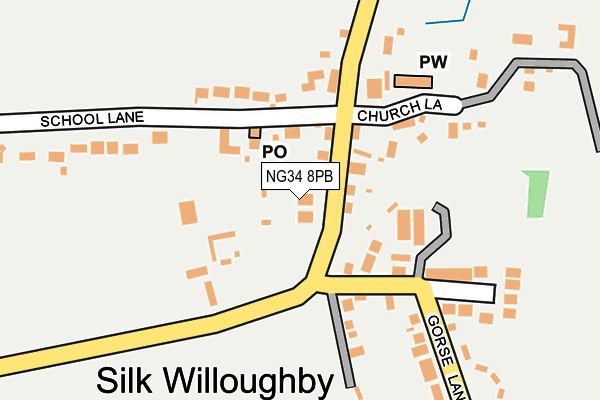 NG34 8PB map - OS OpenMap – Local (Ordnance Survey)