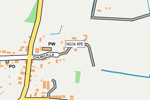 NG34 8PE map - OS OpenMap – Local (Ordnance Survey)
