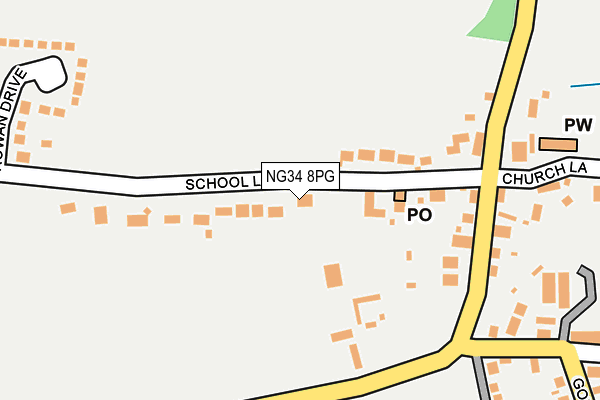 NG34 8PG map - OS OpenMap – Local (Ordnance Survey)