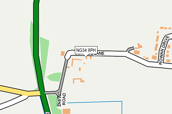 NG34 8PH map - OS OpenMap – Local (Ordnance Survey)